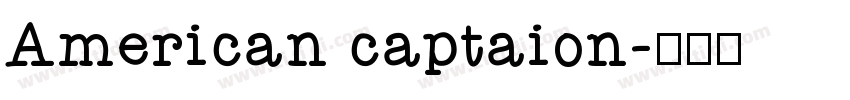 American captaion字体转换